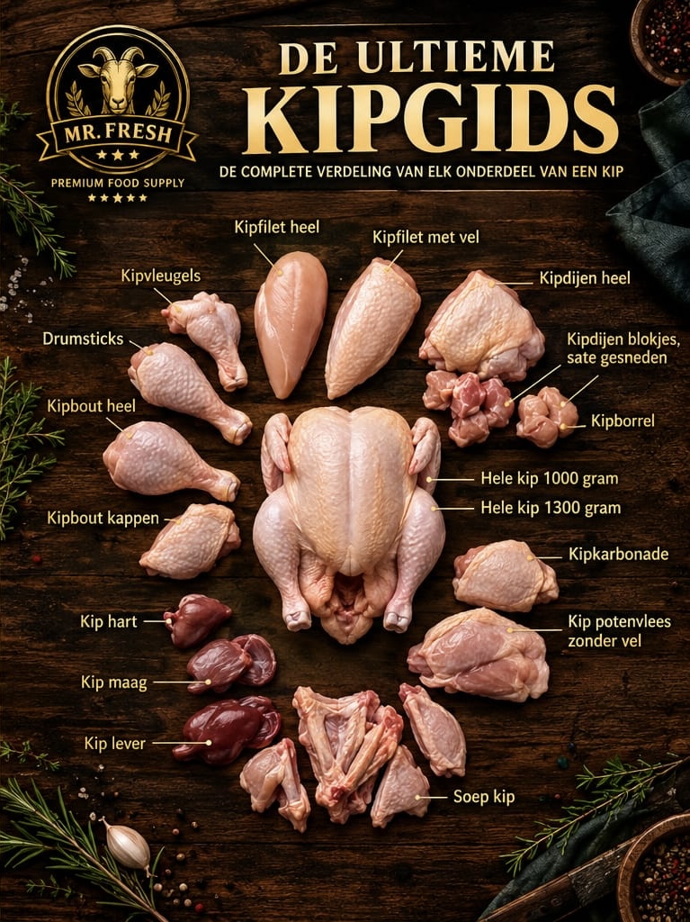 Mr. Fresh kipproducten - complete verdeling van kip